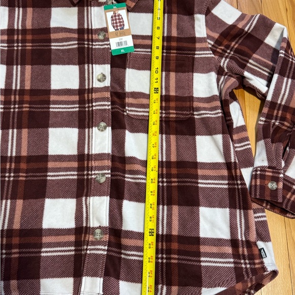 NEW Eddie Bauer Plaid Microfleece Button-up Shirt XL - Picture 5 of 6